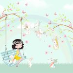 پوستر دیواری دخترانه فروشگاه قلعه کاغذ دیواری