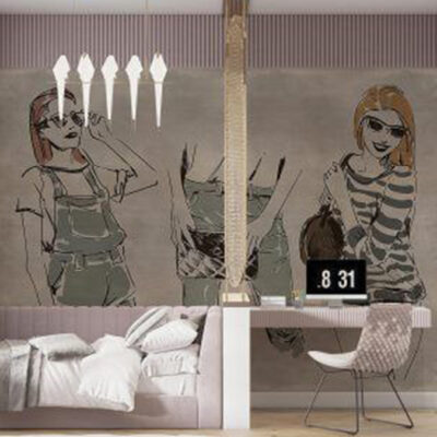 پوستر دیواری چهره و فشن فروشگاه قلعه کاغذ دیواری