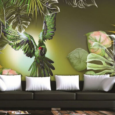 پوستر دیواری طوطی فروشگاه قلعه کاغذ دیواری