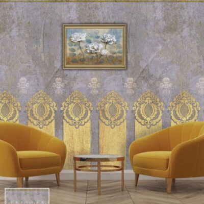 پوستر دیواری داماسک فروشگاه قلعه کاغذ دیواری
