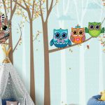 پوستر دیواری جغد فروشگاه قلعه کاغذ دیواری