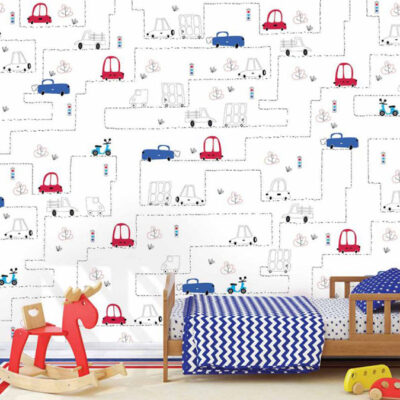 پوستر دیواری کودک فروشگاه قلعه کاغذ دیواری