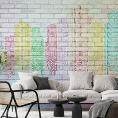 پوستر دیواری شهر و ساختمان فروشگاه قلعه کاغذ دیواری