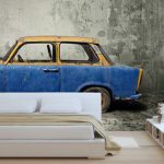 پوستر دیواری ماشین فروشگاه قلعه کاغذ دیواری