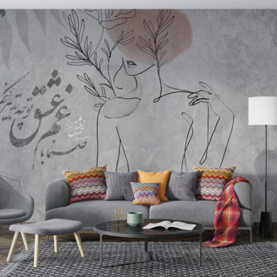 پوستر دیواری چهره و فشن فروشگاه قلعه کاغذ دیواری