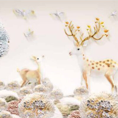 پوستر دیواری مجسمه فروشگاه قلعه کاغذ دیواری