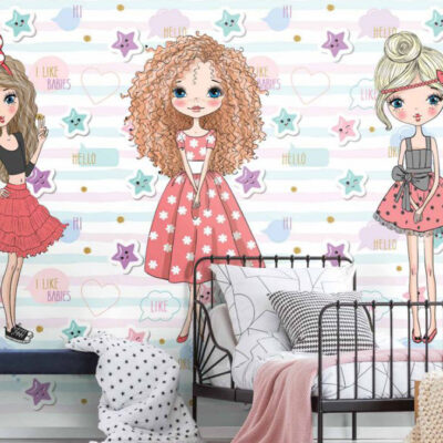 پوستر دیواری کودک فروشگاه قلعه کاغذ دیواری