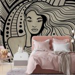 پوستر دیواری چهره و فشن فروشگاه قلعه کاغذ دیواری