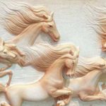 پوستر دیواری مجسمه فروشگاه قلعه کاغذ دیواری