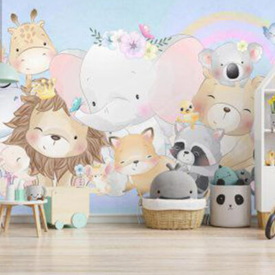 پوستر دیواری کودک فروشگاه قلعه کاغذ دیواری