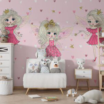 پوستر دیواری دخترانه فروشگاه قلعه کاغذ دیواری