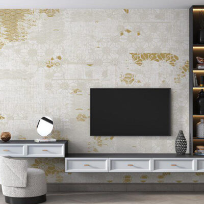 پوستر دیواری پشت تلویزیون فروشگاه قلعه کاغذ دیواری