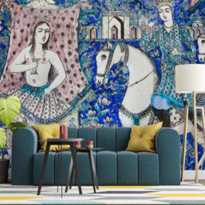 پوستر دیواری نقاشی فروشگاه قلعه کاغذ دیواری