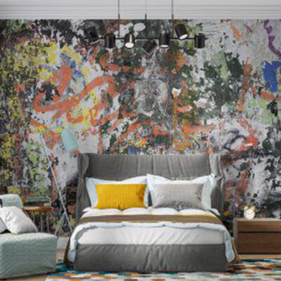 پوستر دیواری گرافیتی فروشگاه قلعه کاغذ دیواری