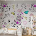 پوستر دیواری کودک فروشگاه قلعه کاغذ دیواری