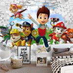 پوستر دیواری سگ های نگهبان فروشگاه قلعه کاغذ دیواری