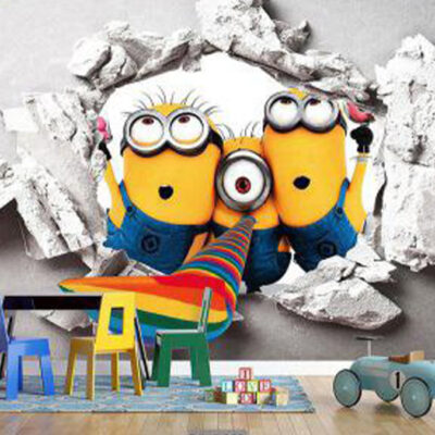 پوستر دیواری مینیون فروشگاه قلعه کاغذ دیواری