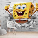 پوستر دیواری باب اسفنجی فروشگاه قلعه کاغذ دیواری