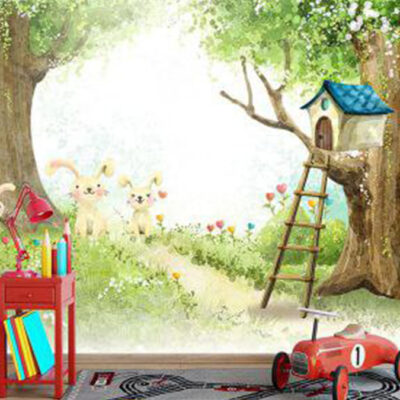 پوستر دیواری کودک فروشگاه قلعه کاغذ دیواری