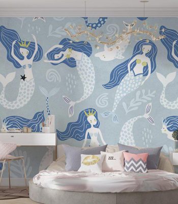 پوستر دیواری پری دریایی فروشگاه قلعه کاغذ دیواری