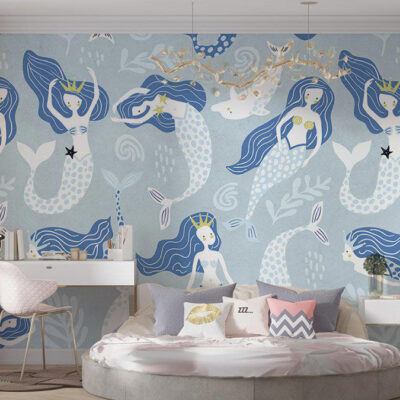 پوستر دیواری پری دریایی فروشگاه قلعه کاغذ دیواری