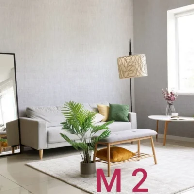 دیوار پوش فومی رولی طوسی روشن قلعه کاغذ دیواری