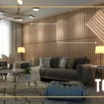 دیوار پوش طرح ترمووال گردویی روشن دکوراسیون قلعه کاغذ دیواری