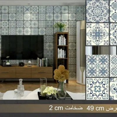 دیوار پوش طرح اسلیمی دکوراسیون قلعه کاغذ دیواری