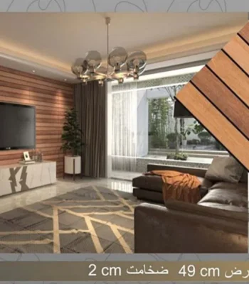 دیوار پوش طرح چوب الواری دکوراسیون قلعه کاغذ دیواری