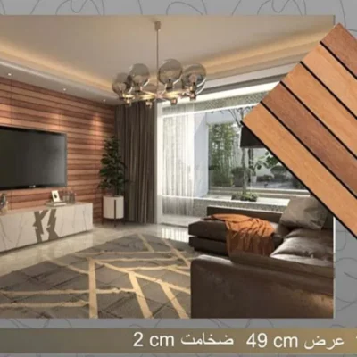 دیوار پوش طرح چوب الواری دکوراسیون قلعه کاغذ دیواری