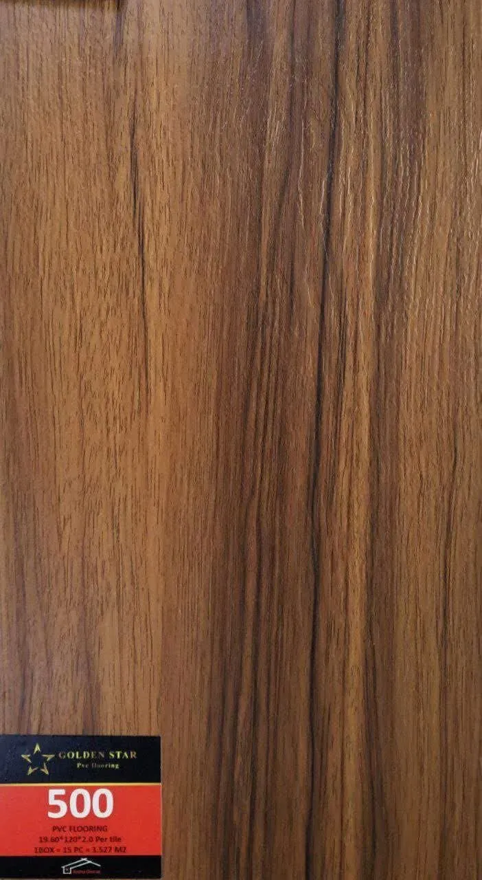 کفپوش طرح پارکت قهوه‌ای گرم گلدن استار دکوراسیون قلعه کاغذ دیواری