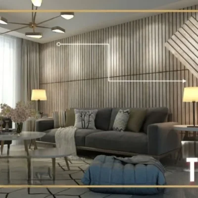 دیوار پوش طرح ترمووال بژ دودی دکوراسیون قلعه کاغذ دیواری