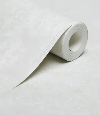 کاغذ دیواری پتینه ساده سفید طوسی مون دکوراسیون قلعه کاغذ دیواری