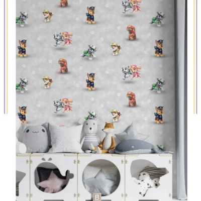 کاغذ دیواری کودک سگ های نگهبان دکوراسیون قلعه کاغذ دیواری