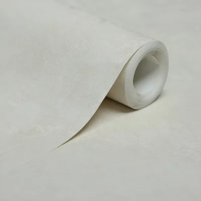 کاغذ دیواری پتینه ساده سفید کرم مون دکوراسیون قلعه کاغذ دیواری