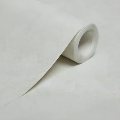 کاغذ دیواری پتینه ساده سفید طوسی مون دکوراسیون قلعه کاغذ دیواری