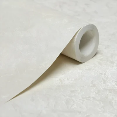 کاغذ دیواری پتینه ساده سفید کرم مون دکوراسیون قلعه کاغذ دیواری