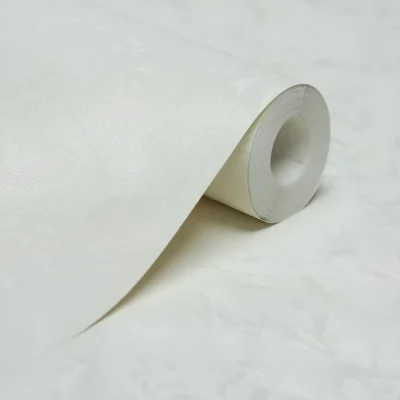 کاغذ دیواری پتینه ساده سفید کرم مون دکوراسیون قلعهکاغذ دیواری