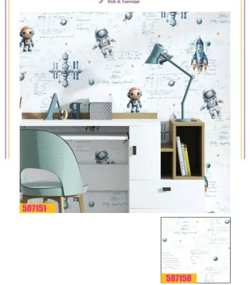 کاغذ دیواری اتاق کودک ربات فانتزیا دکوراسیون قلعه کاغذ دیواری