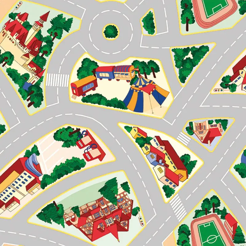 کفپوش رولی اتاق کودک گرابو دکوراسیون قلعه کاغذ دیواری