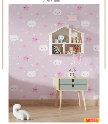 کاغذ دیواری کودک ستاره ابر دکوراسیون قلعه کاغذ دیواری