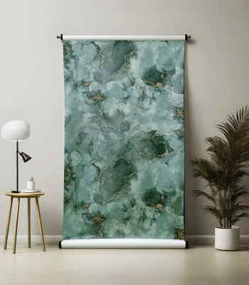 کاغذ دیواری طرح ماربل شیت سبز ونوس دکوراسیون قلعه کاغذ دیواری