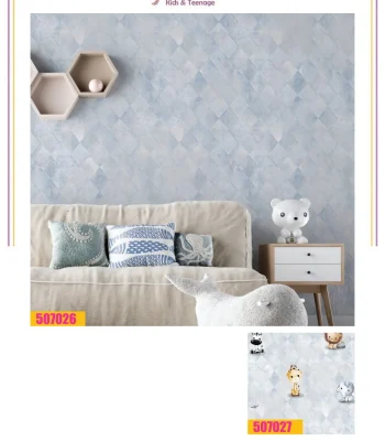 کاغذ دیواری کودک هندسی زرافه فانتزیا دکوراسیون قلعه کاغذ دیواری