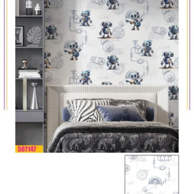 کاغذ دیواری اتاق کودک ربات فانتزیا دکوراسیون قلعه کاغذ دیواری