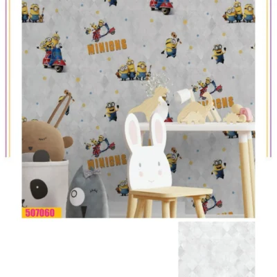 کاغذ دیواری کودک مینیون ها فانتزیا دکوراسیون قلعه کاغذ دیواری