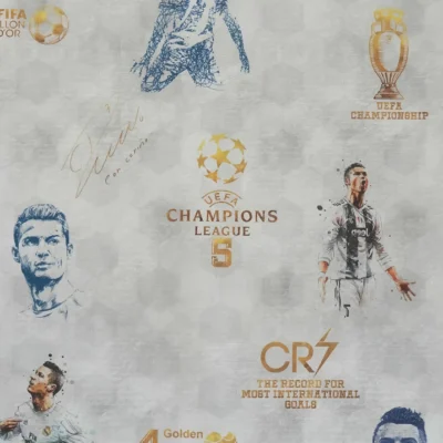 کاغذ دیواری فوتبالی رونالدو تینیج دکوراسیون قلعه کاغذ دیواری