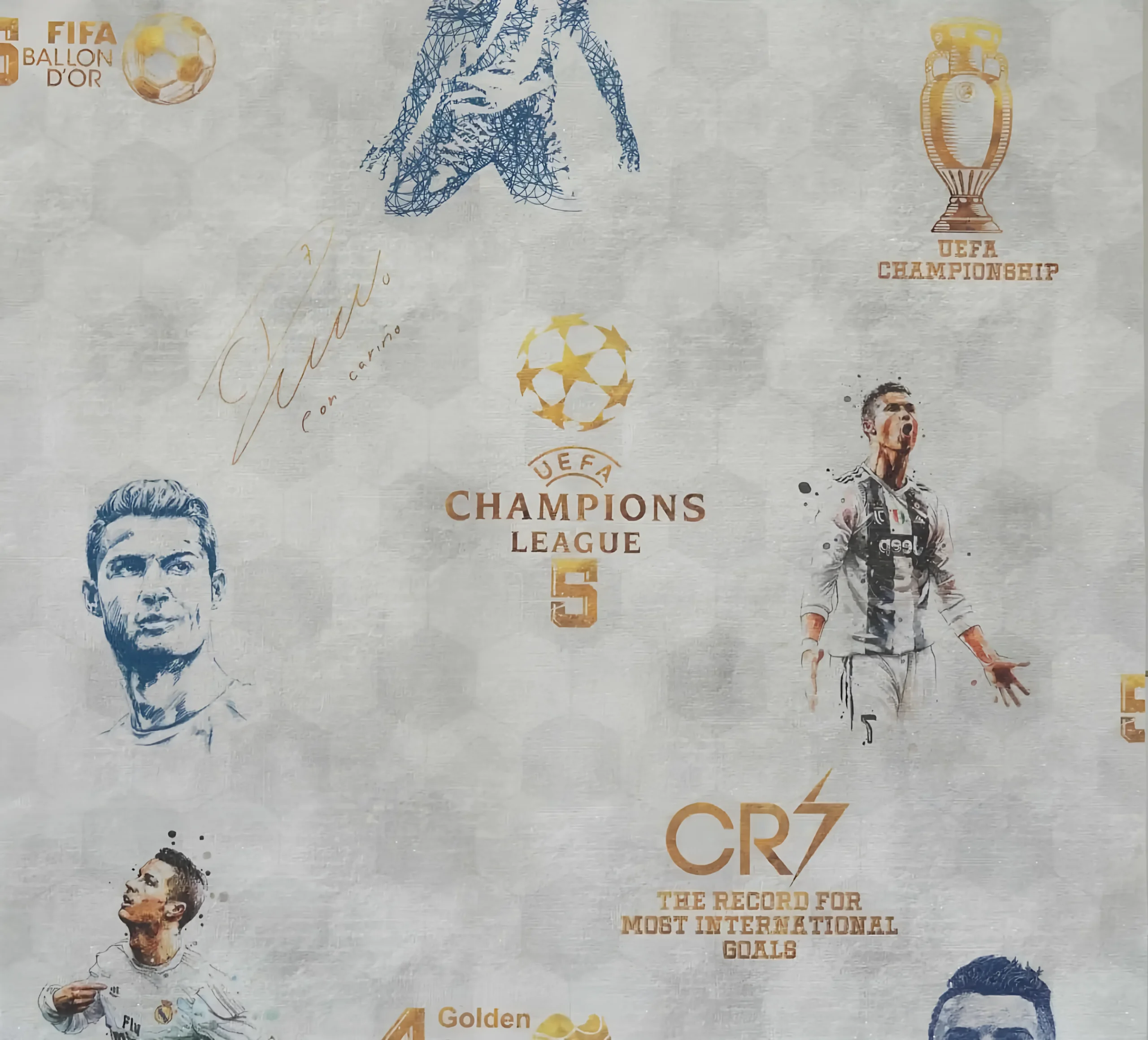 کاغذ دیواری فوتبالی رونالدو تینیج دکوراسیون قلعه کاغذ دیواری