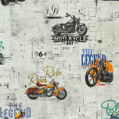 کاغذ دیواری طرح موتور تینیج دکوراسیون قلعه کاغذ دیواری