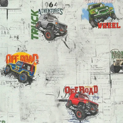 کاغذ دیواری طرح ماشین تینیج دکوراسیون قلعه کاغذ دیواری