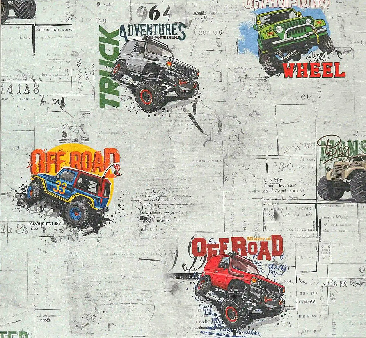 کاغذ دیواری طرح ماشین تینیج دکوراسیون قلعه کاغذ دیواری